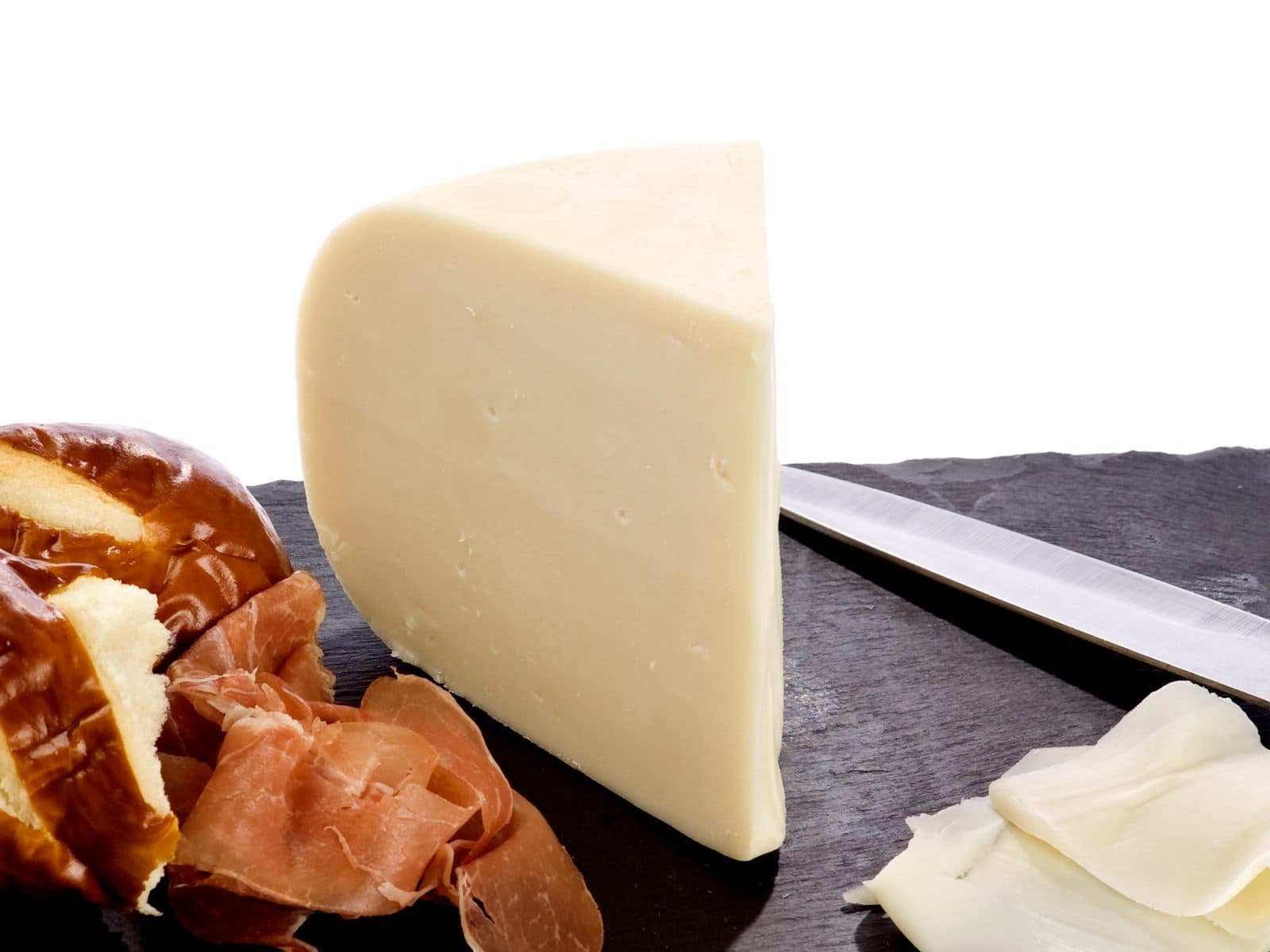 A wedge of Carr Valley Cardona goat cheese
